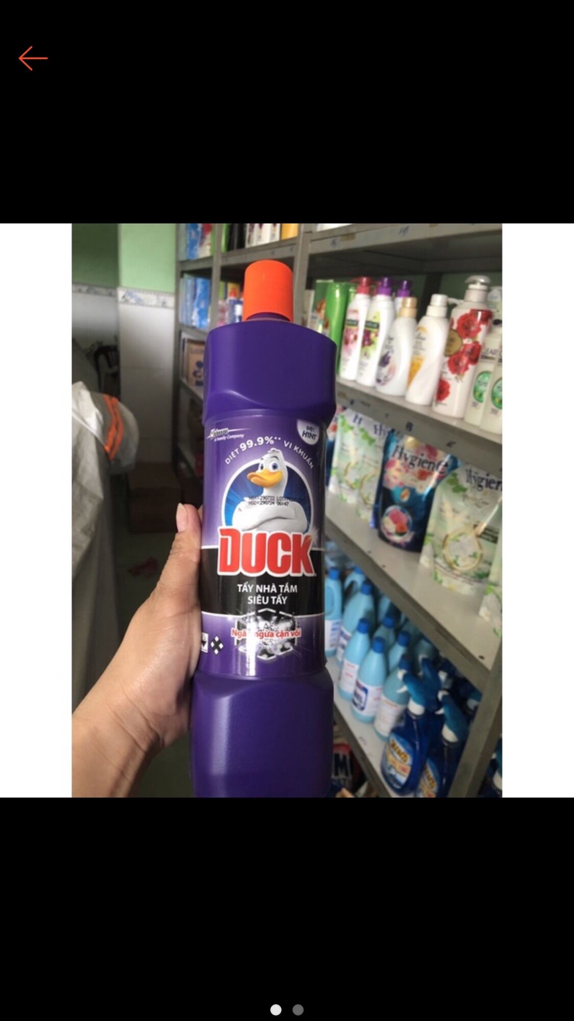 Combo 2 chai tẩy nhà tắm Duck chai 900ml
