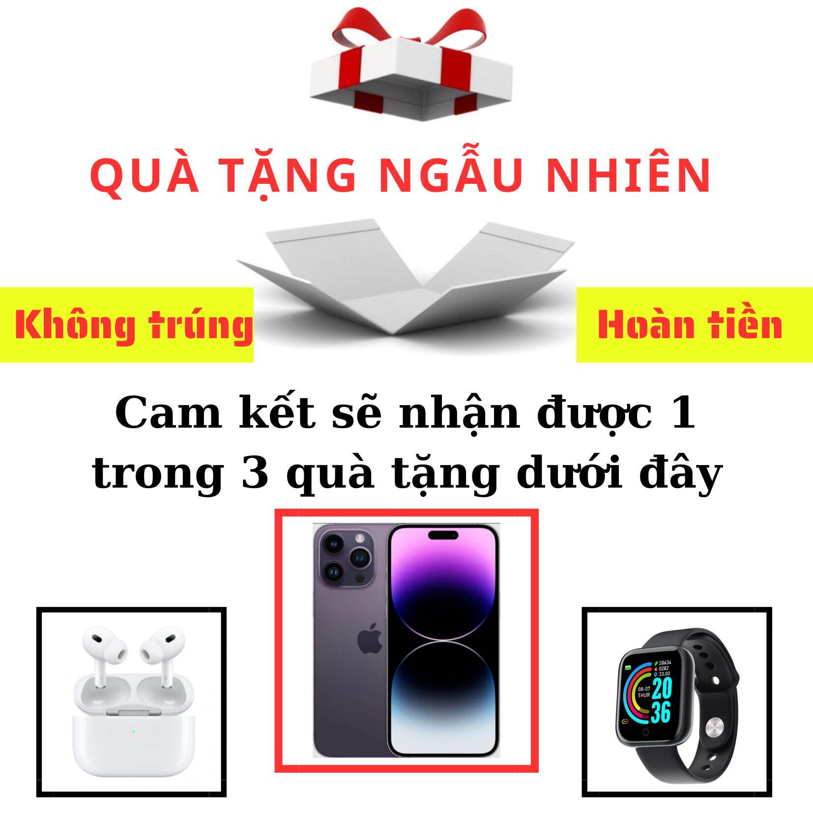 Quà tặng giá trị ngẫu nhiên, deal 1k 29k 79k, i.phone 14| Tai nghe không dây | đồng hồ thông minh 2023