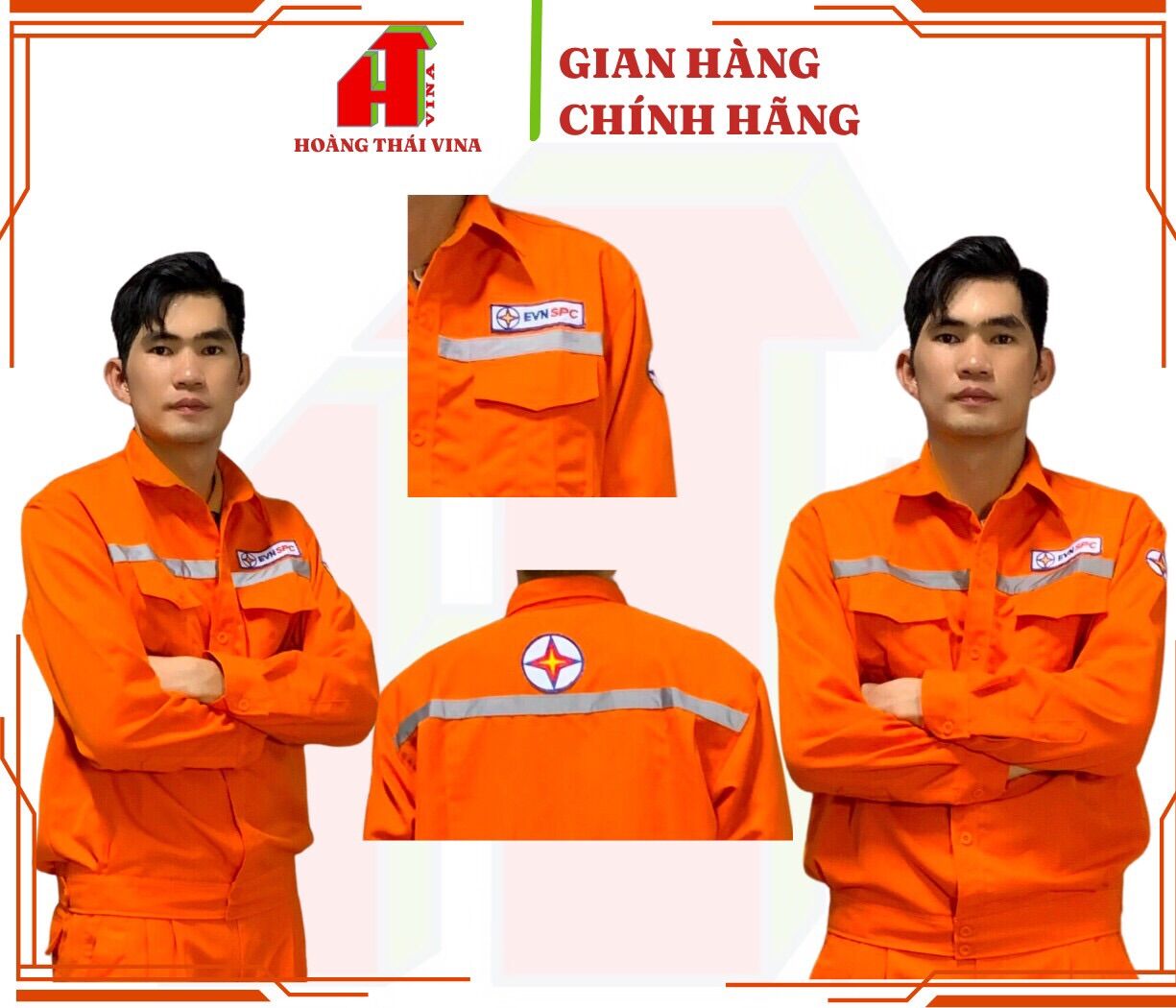 Áo điện lực chuẩn logo evn