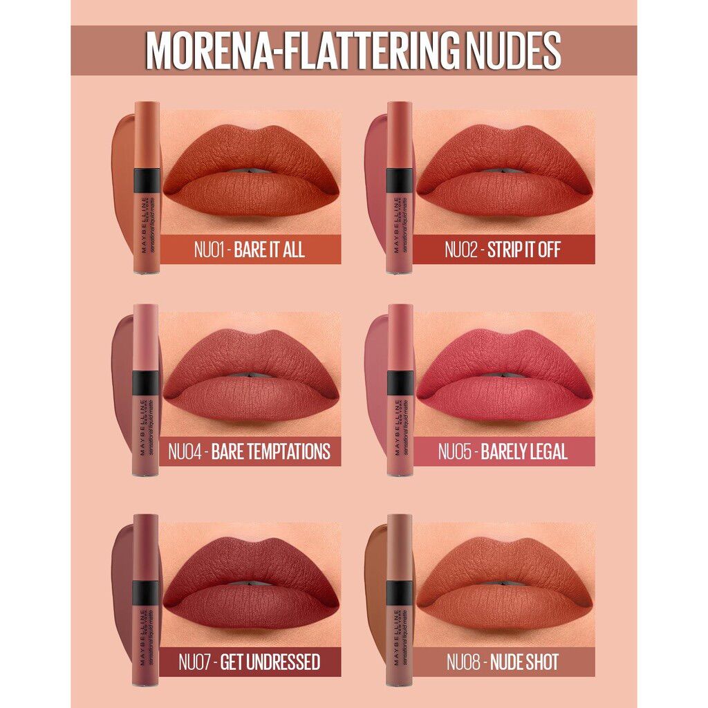 Bộ son lì nhẹ môi màu nude thời trang