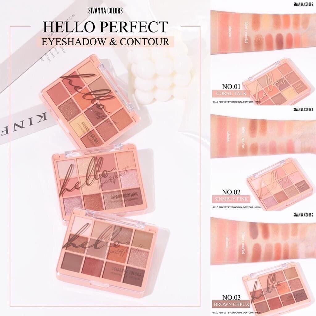 Phấn Mắt Má Hồng 2 Tầng SIVANNA Hello Eyeshadow Thái Lan