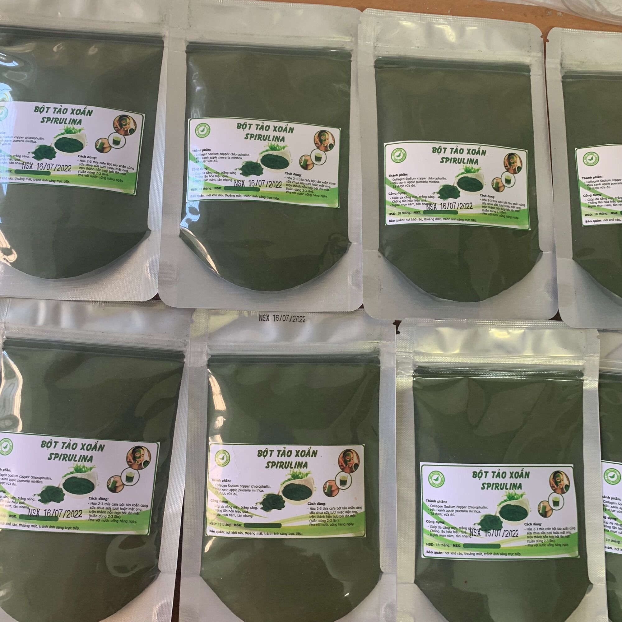 Bột diệp lục collagen gói 100g