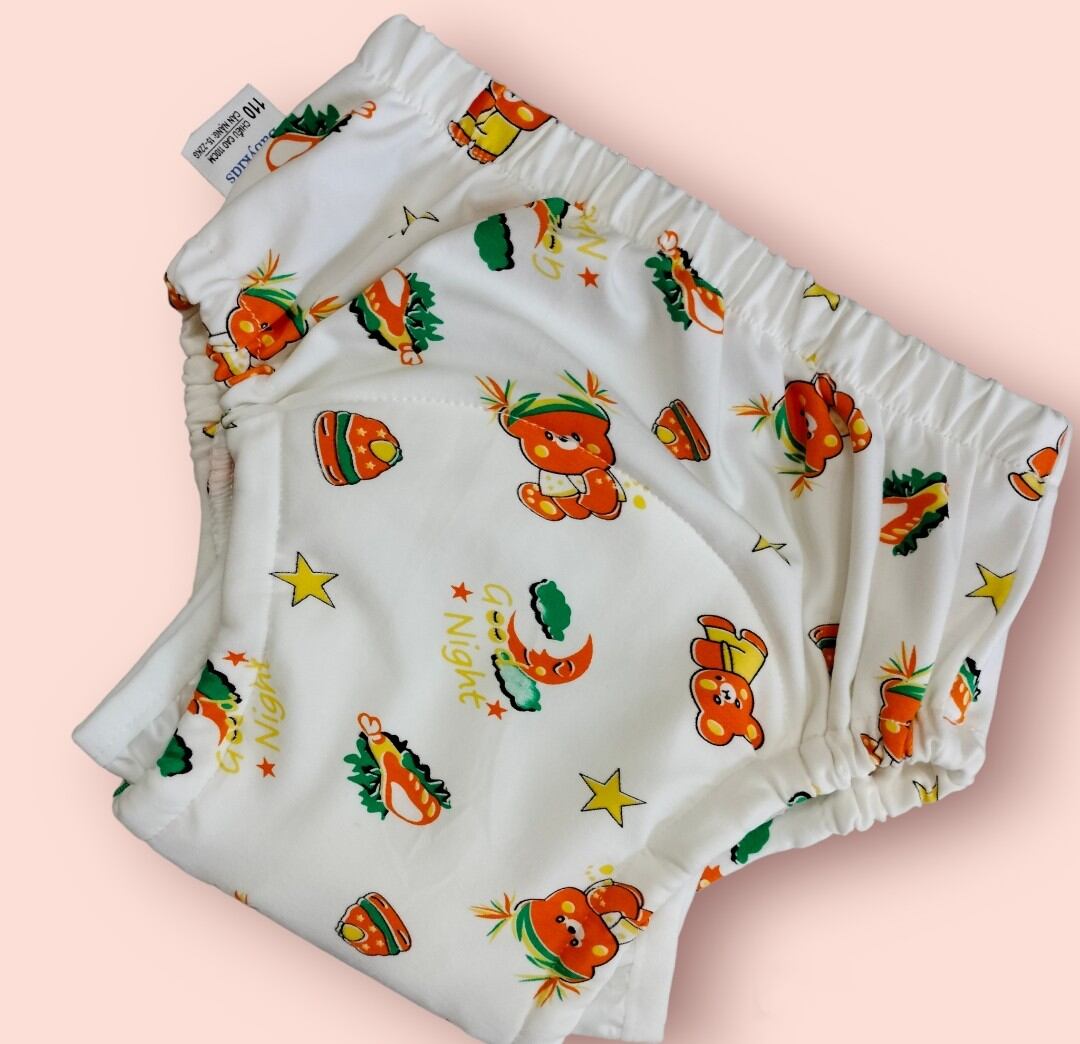 (Giặt Được) Bỉm Vải Cotton Có vách ngăn chống tràn Cho bé trai bé gái size từ 80 90 100 110