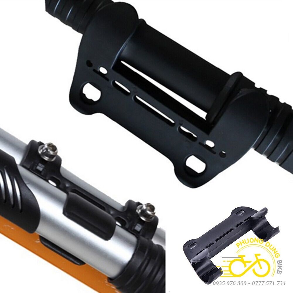 Giá pas gắn bơm mini xe đạp cỡ 20mm - Kiểu 02