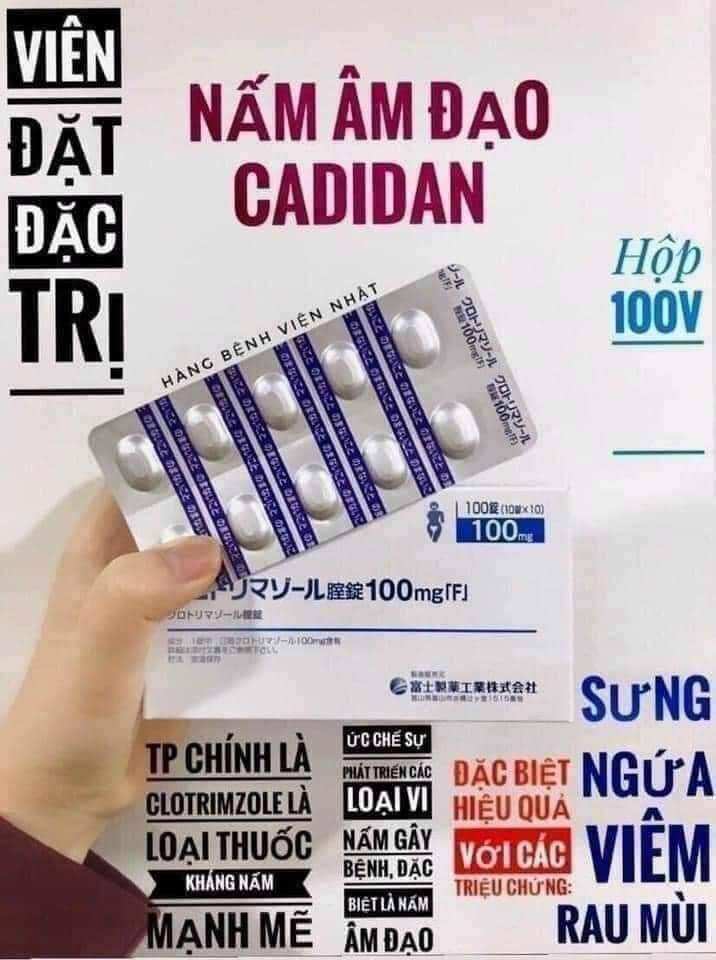 Viên đặt trị nấm ngứa phụ khoa cadidan
