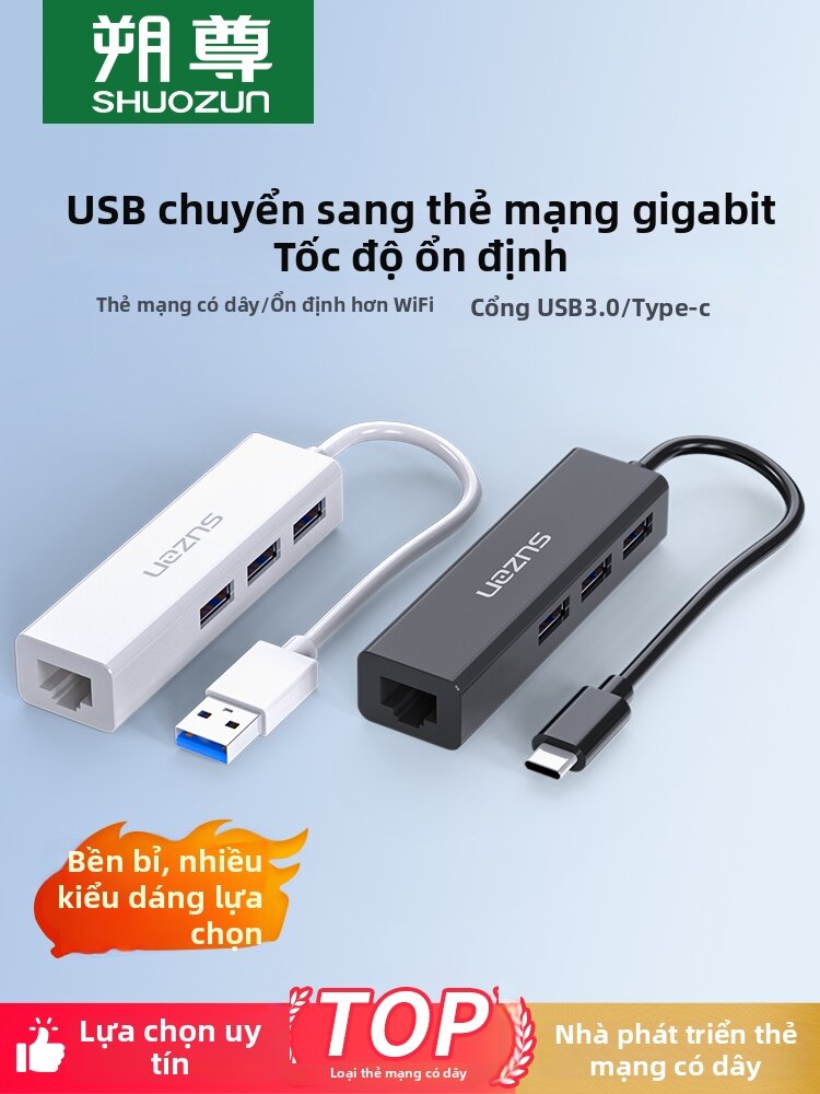 SHENGSHICHANGYING | USB C to Gigabit Ethernet Adapter RJ45 Giá 233,000 Đồng*Miễn phí vận chuyển