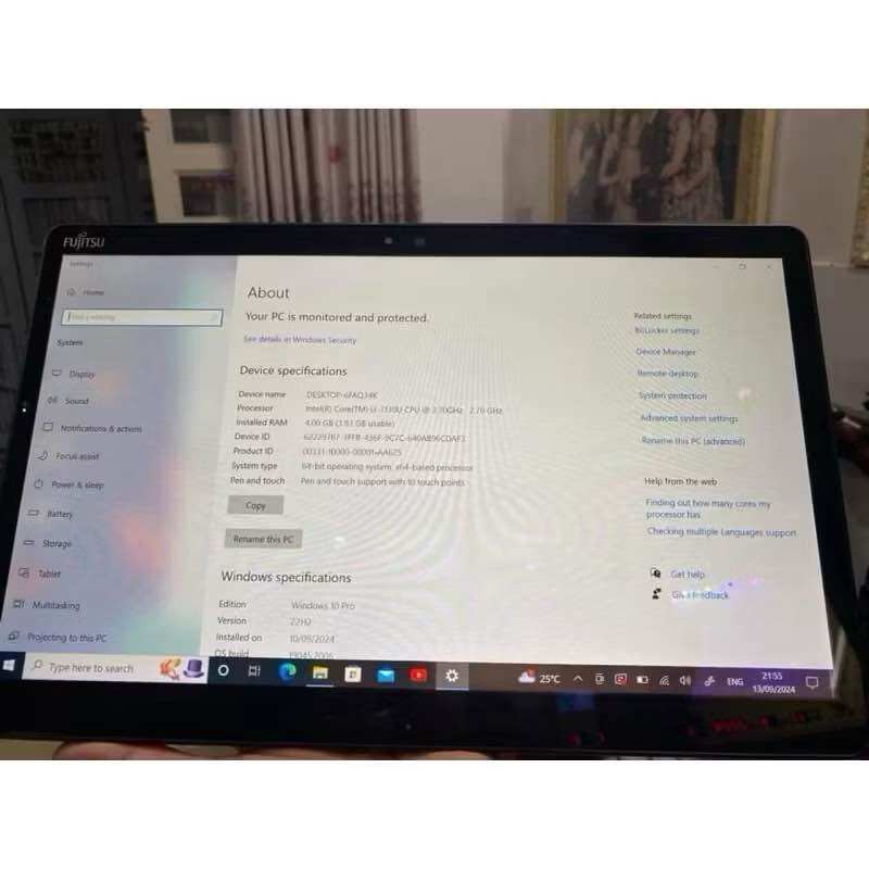 Máy Tính Bảng Fujitsu STYLISTIC Q739 | i3 8th | RAM 4GB | SSD 128GB| Màn 13.3” Cảm Ứng + Bút | Máy Zin Đẹp hình thức 95%