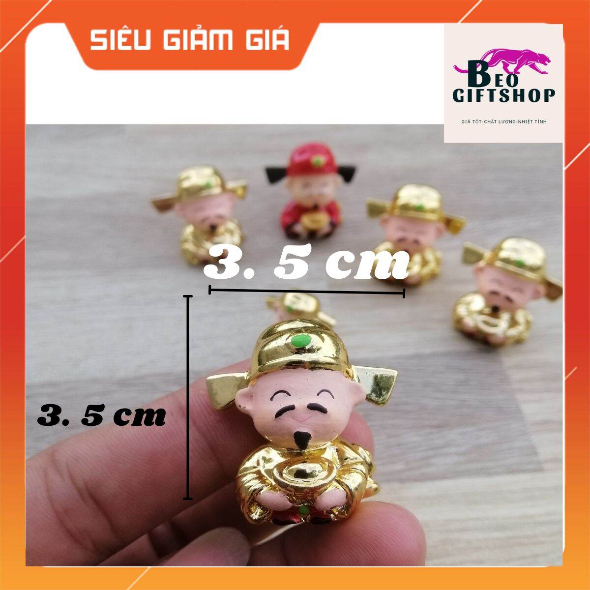 Tượng thần tài mini. trang trí tiểu cảnh, mô hình, hồ cá