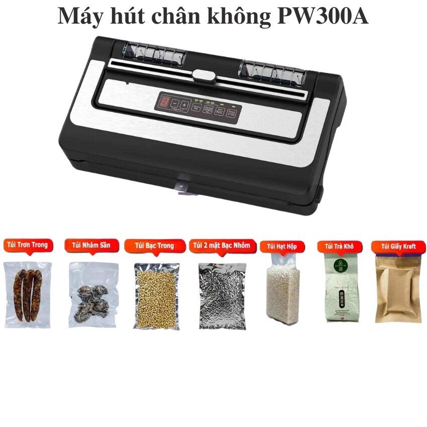 Máy hút chân không pw300a - bảo hành 12 tháng - hút tự động không kén túi an toàn & tiện lợi dành cho hộ kinh doanh