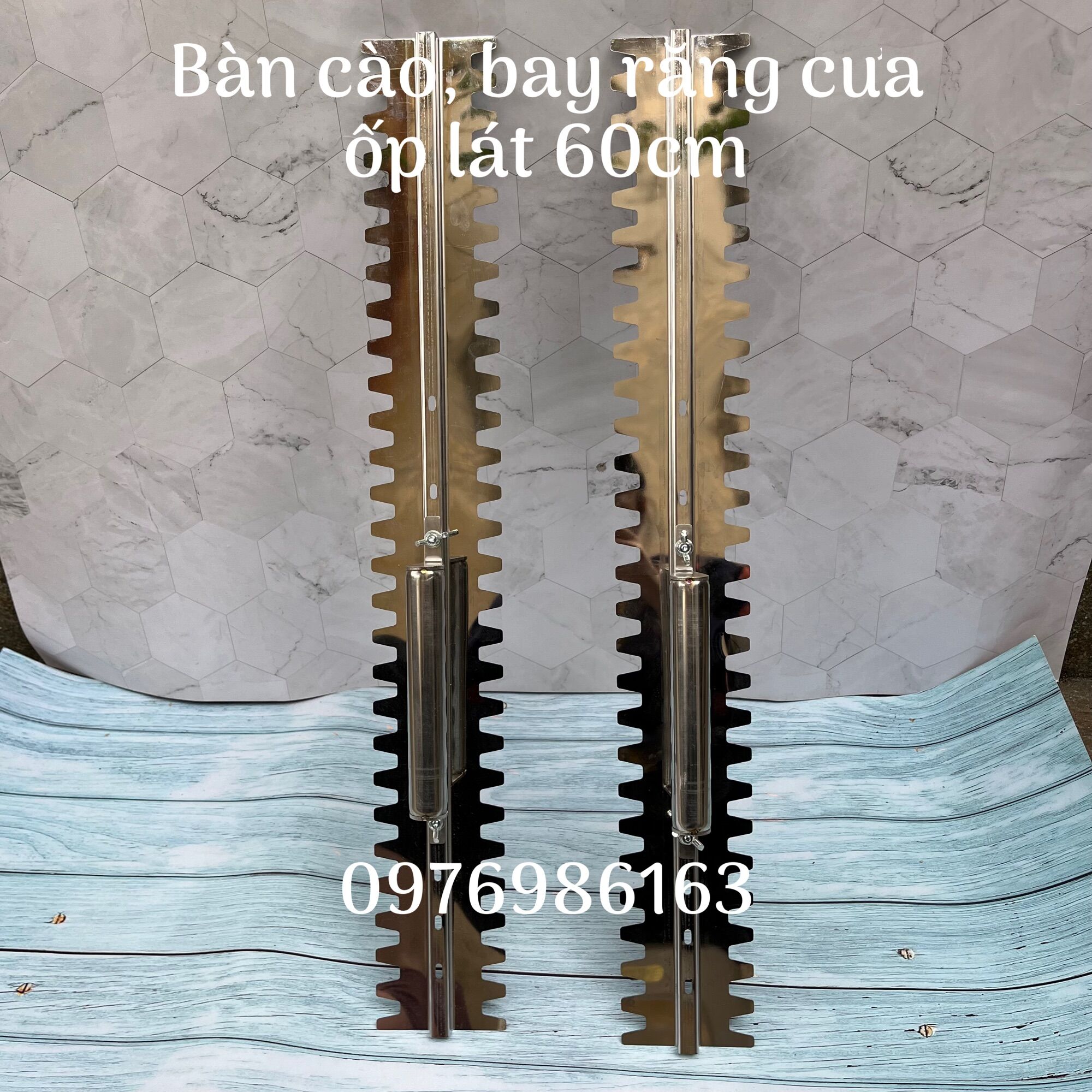 Bàn cào răng cưa, bay ốp lát răng cưa 40 và 60cm