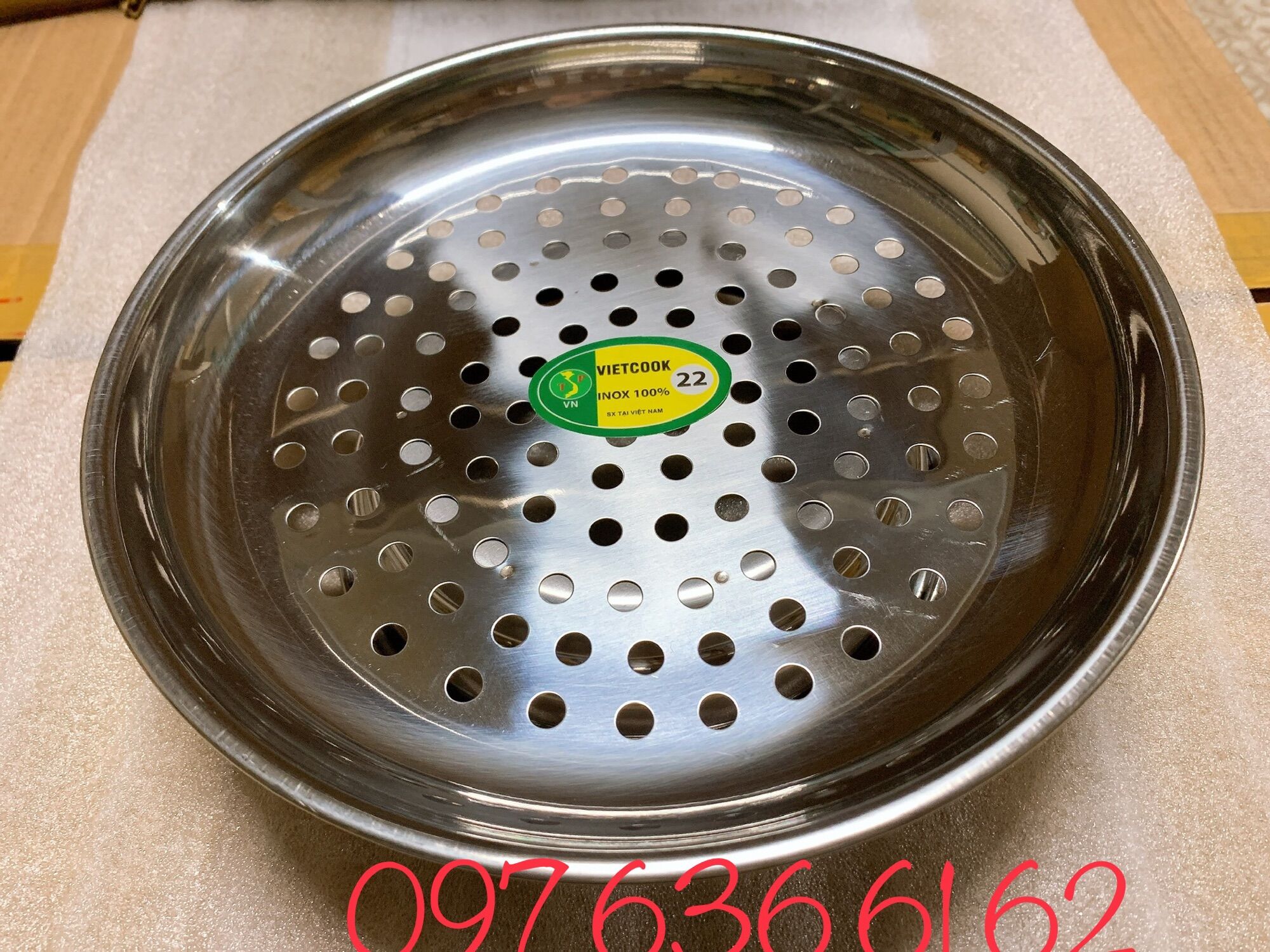 Vỉ Hấp iNox Có Chân Việtcook Sezi (20, 22, 24, 26cm)