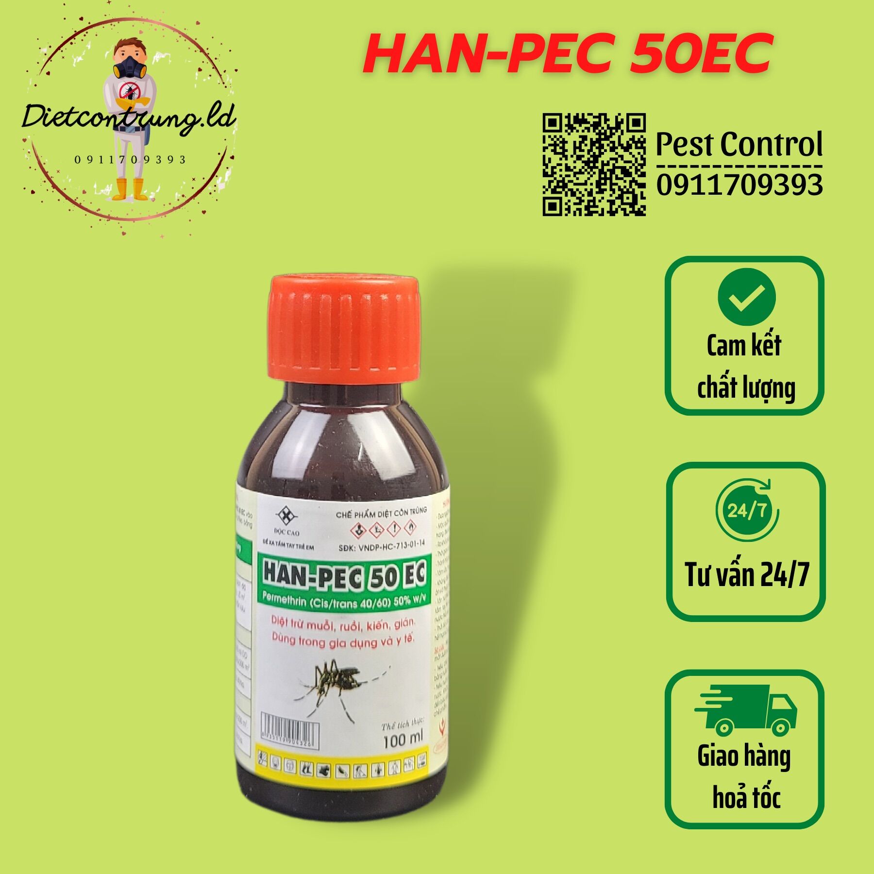 Han - pec 50ec / diệt ruồi, muỗi gây bệnh