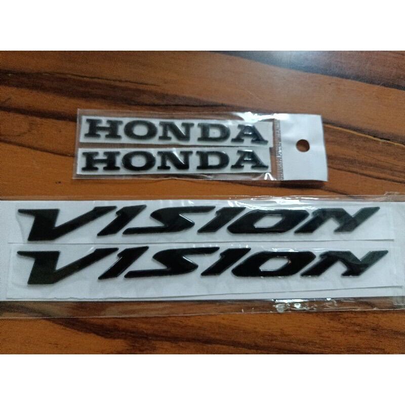 Bộ tem nổi Vision màu đen bóng hàng nhập Thái Lan