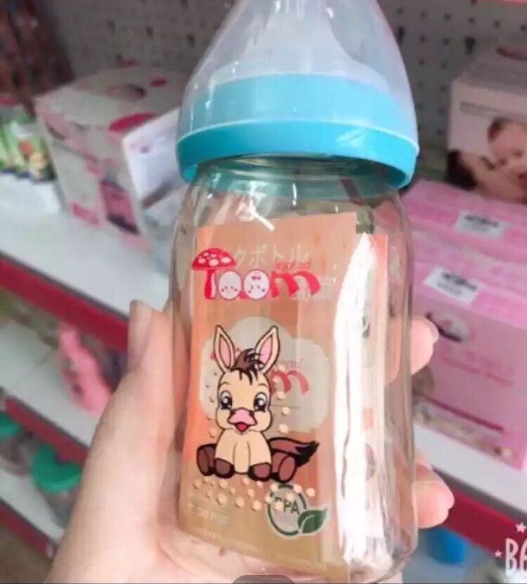 combo 2 bình sữa PPSU TOOM cổ rộng 160ml và 240ml (mỗi bình tặng kèm 1 núm thay thế)