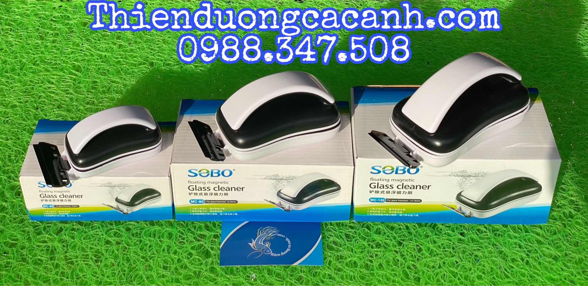 Nam châm chà hồ, hít vệ sinh hồ cá sobo mc-60-80-120-200