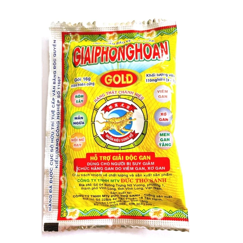 Xổ độc gan Giải phong hoàn gold rôm sảy, mẫn ngứa, nổi mề đay,hỗ trợ giải độc gan gói 16g