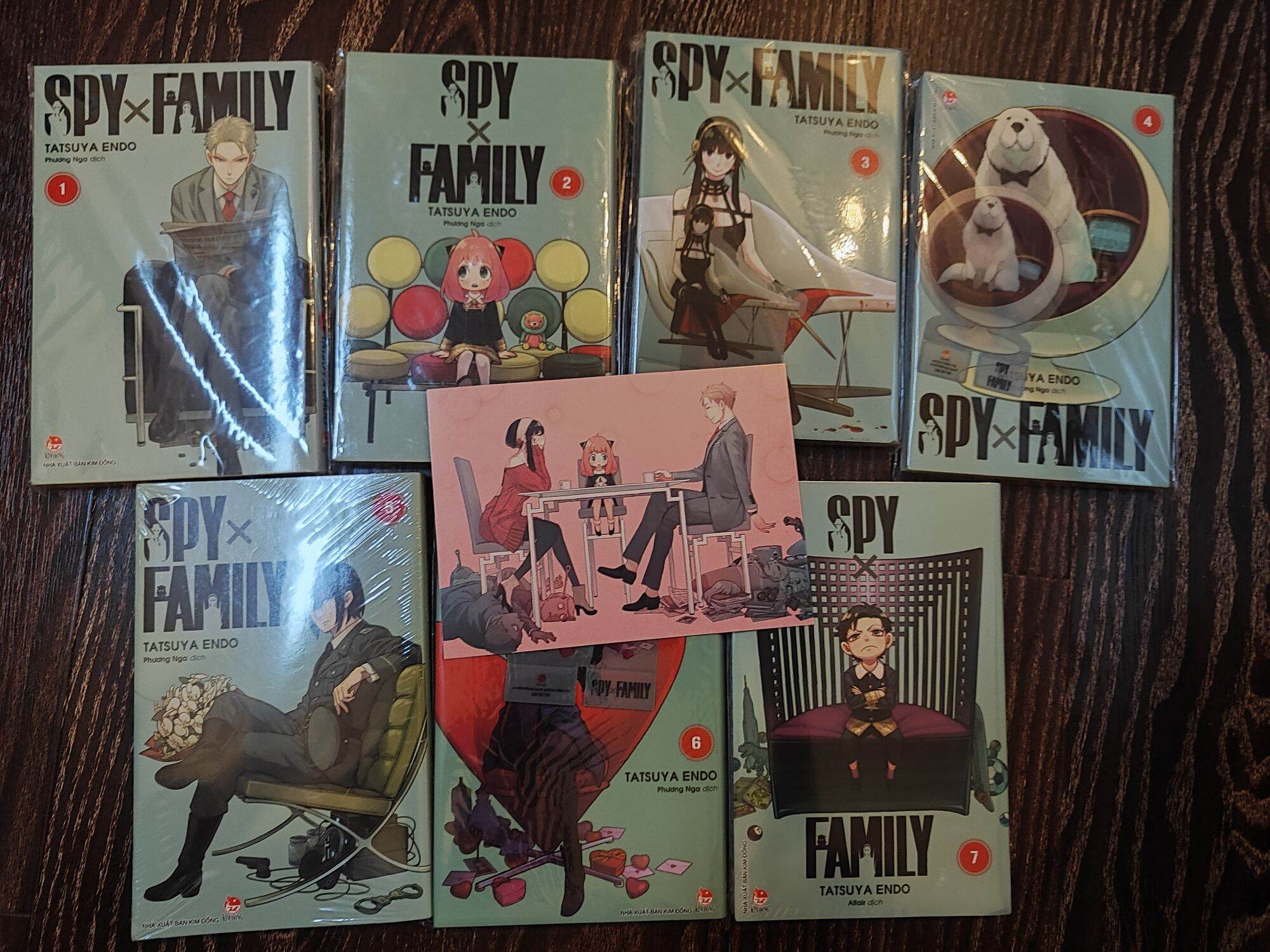 Spy x Family 1-7 unseal không có standee tập 1,2 , tặng kèm postcard spy