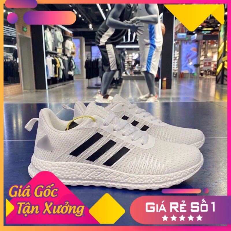 Giày das ba lá Giày thể thao nam nữ, giày chạy bộ siêu nhẹ, siêu êm, 3 màu đen trăng xám