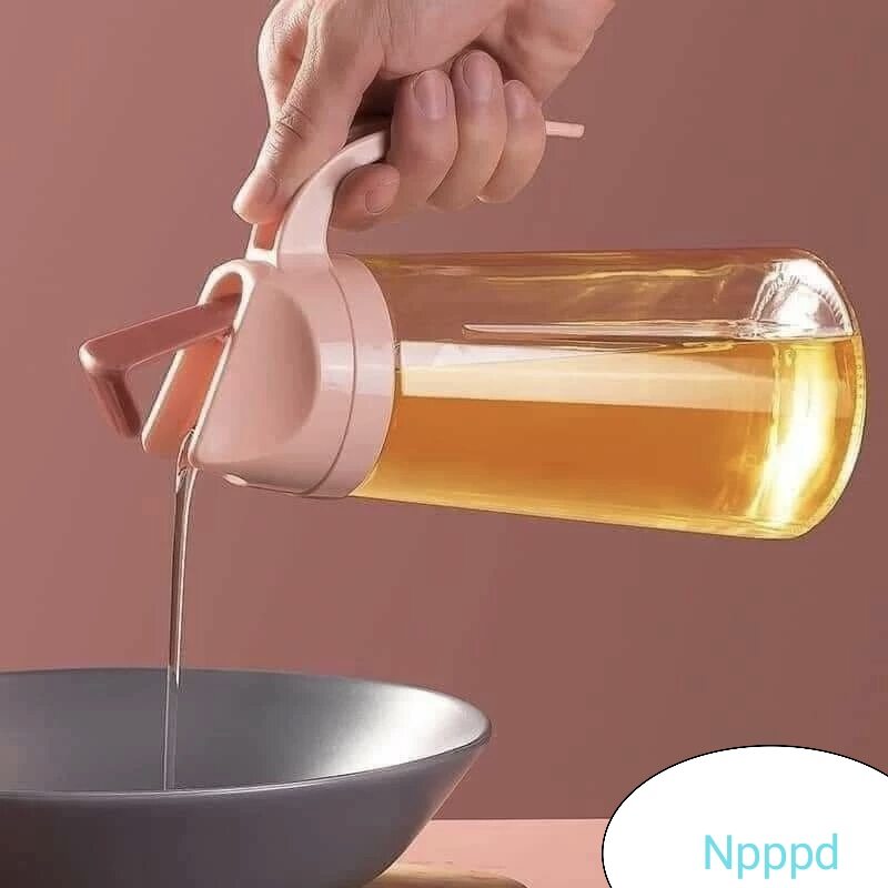 Bình rót đựng dầu ăn 600l tự động mở nắp