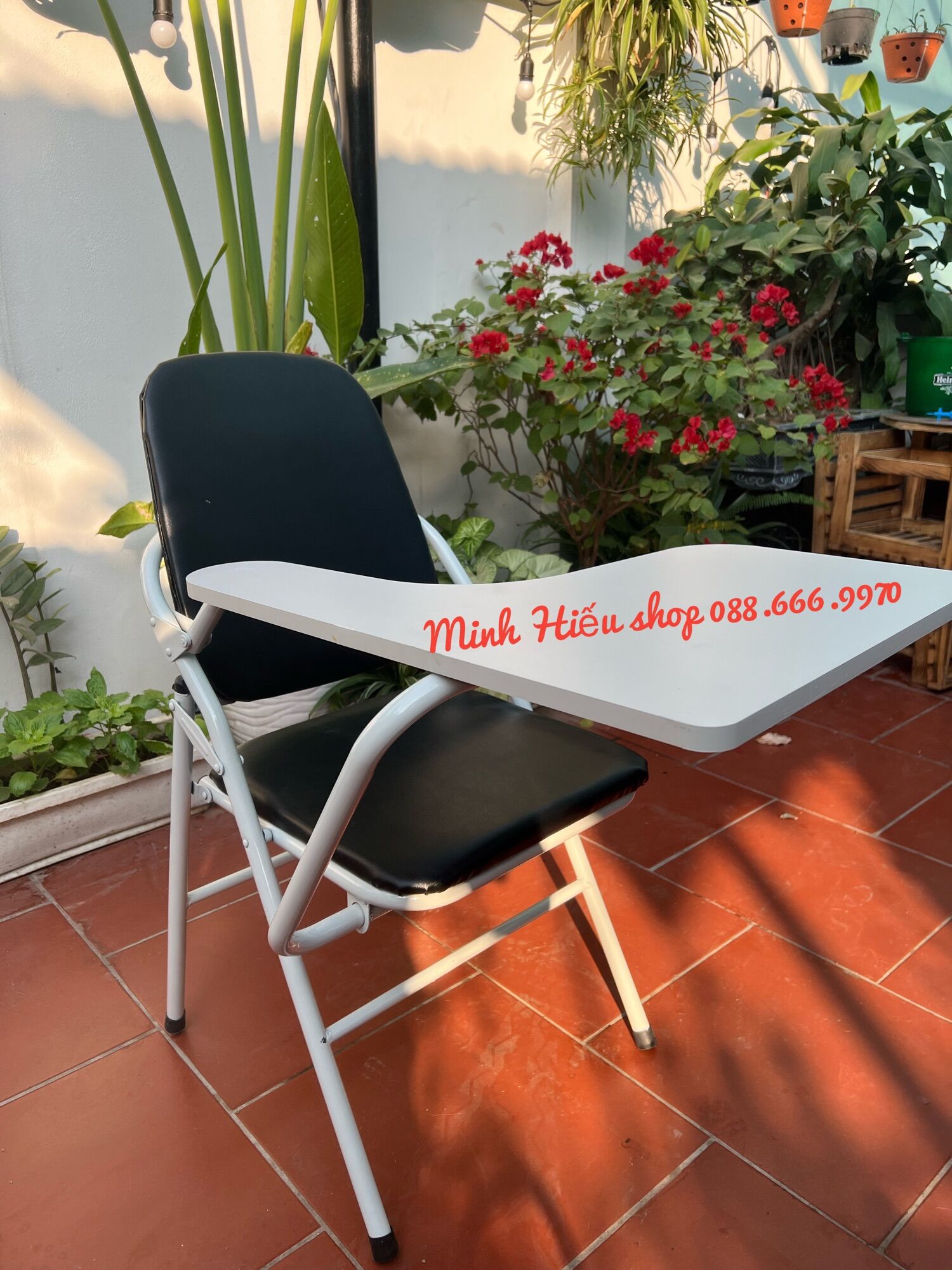 [Xả Kho] Ghế gấp liền bàn Cao Cấp, đủ màu để bạn lựa chọn