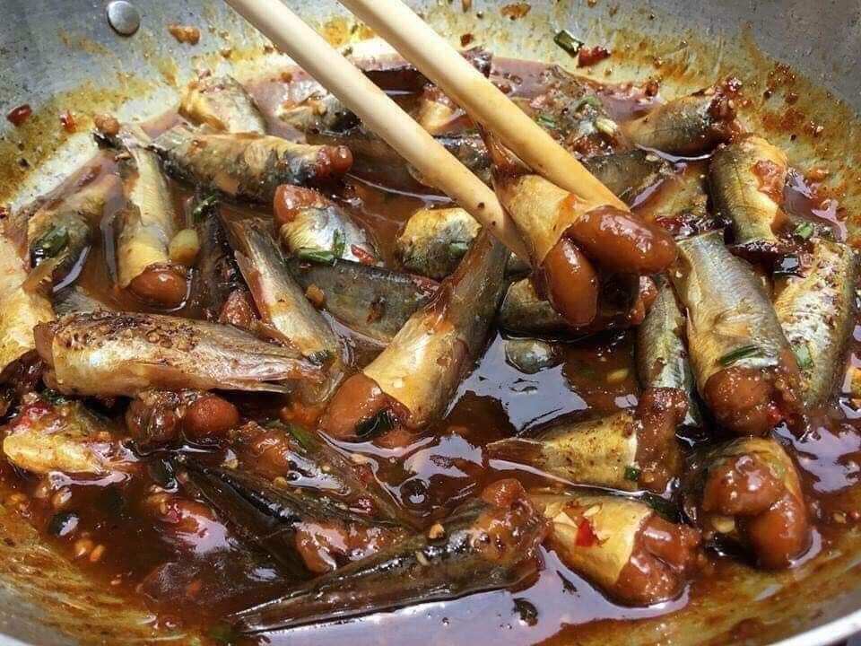 cá chốt trứng kho tiêu hộp 500g