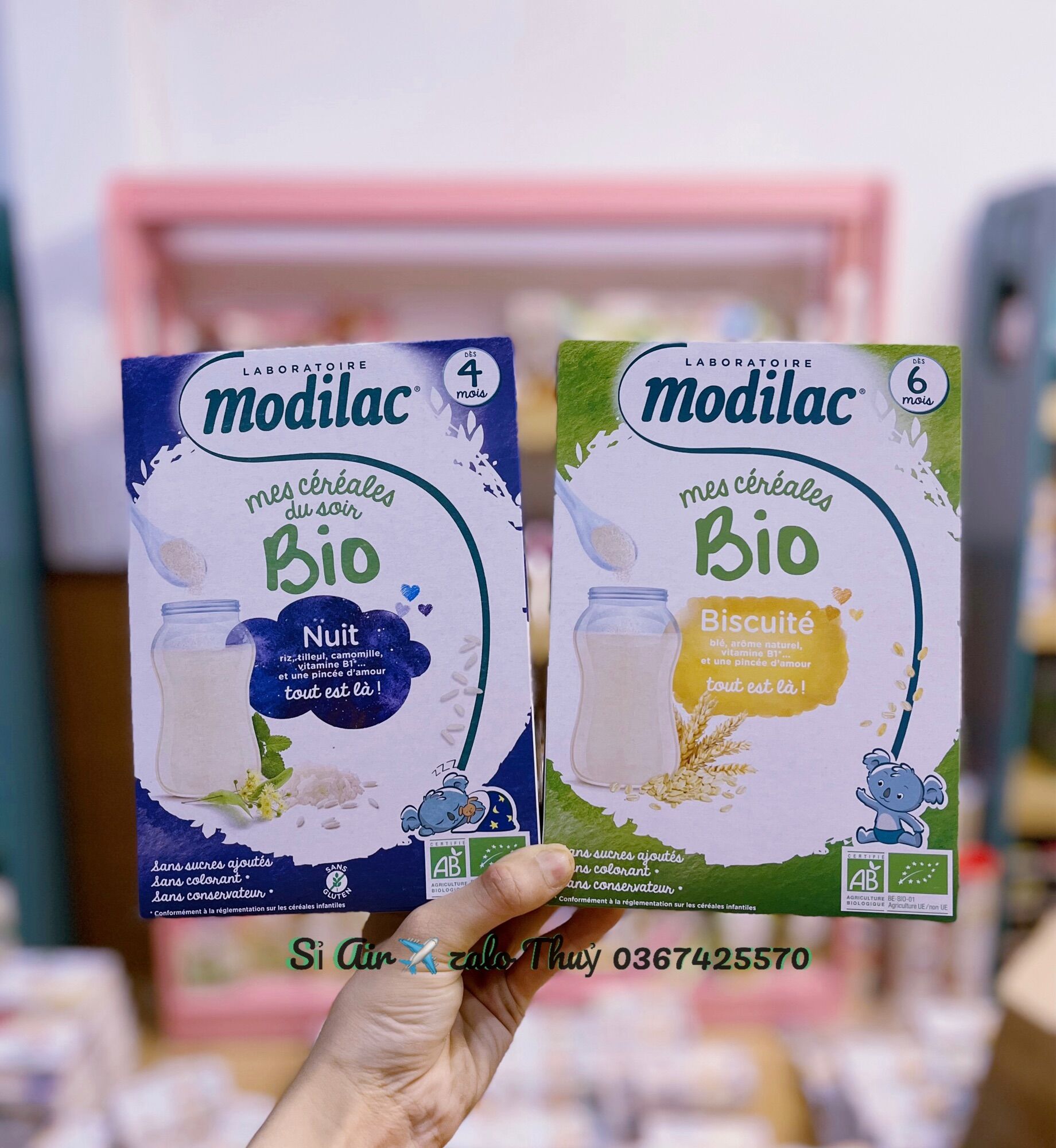 Bột lắc sữa Modilac cho bé dị ứng đạm sữa bò của Pháp (date 2023)