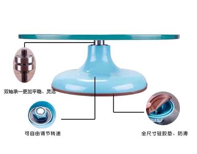 Bàn xoay mặt kính 30cm