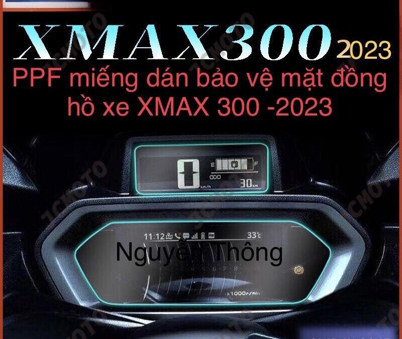 Ppf miếng dán bảo vệ măt đồng hồ xe xmax 300-2023