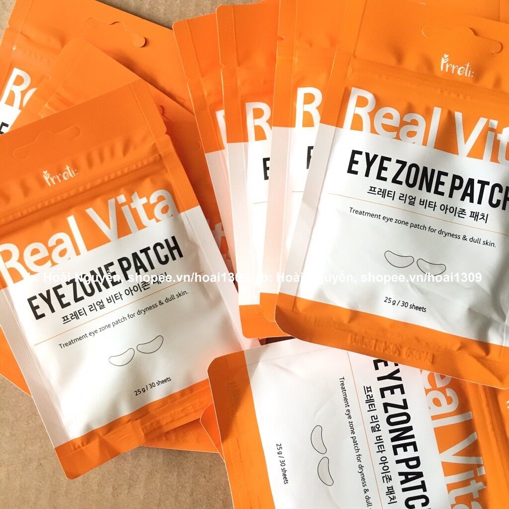 [Kèm bill] Mặt nạ mắt Real Vita Eye Zone Patch (1 túi/30 miếng)