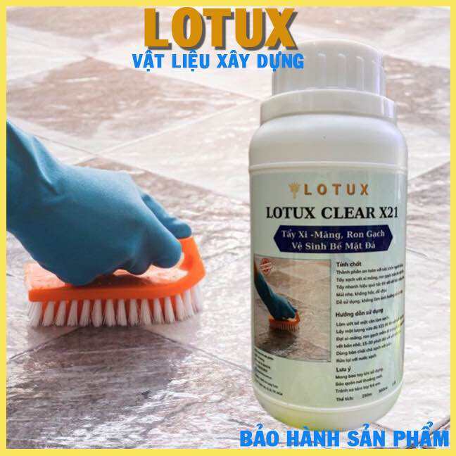 Nước tẩy trắng ron gạch vệ sinh mới sàn nhà, tẩy xi măng hồ vữa trên gạch đá sau thi công