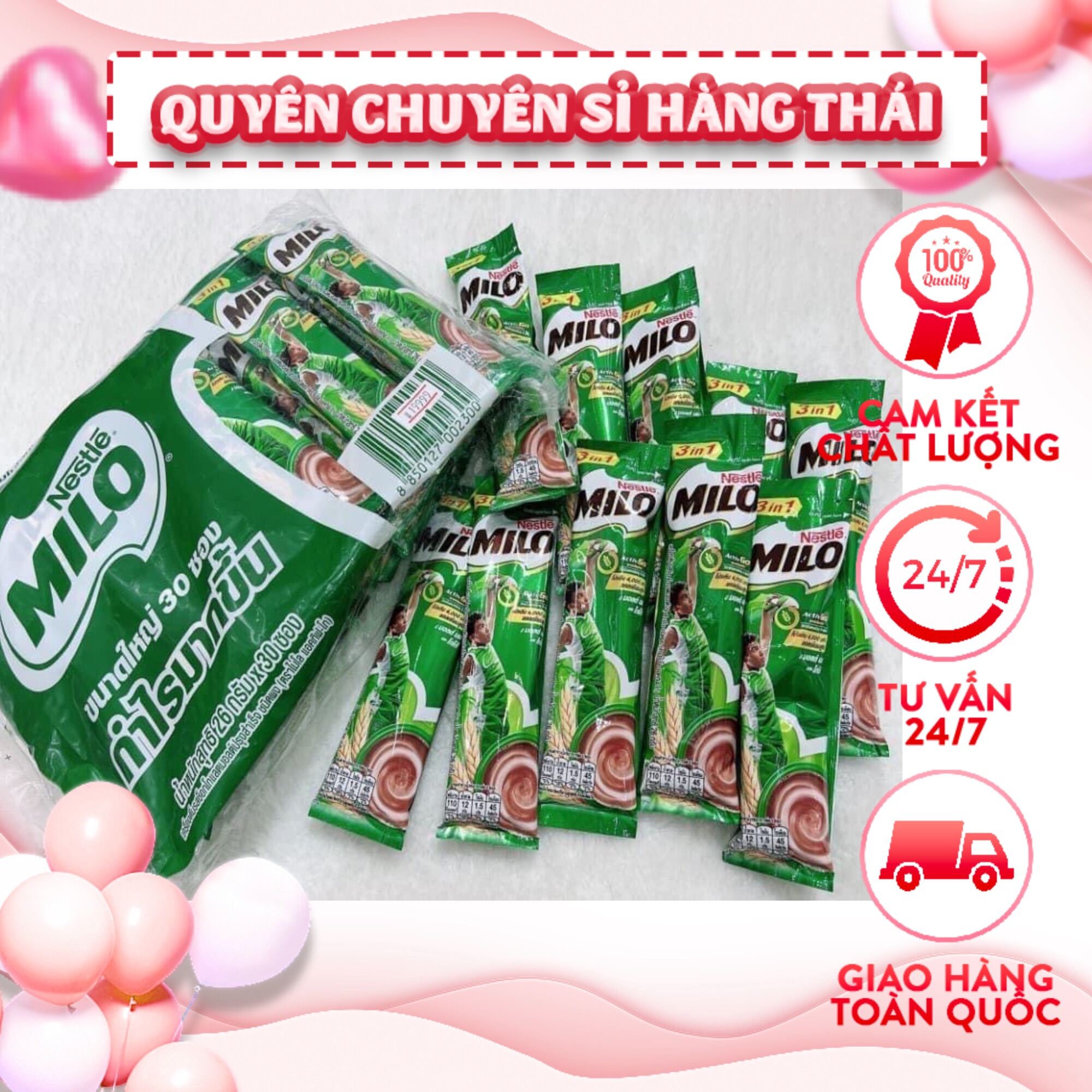 Bịch 30 gói milo thái lan