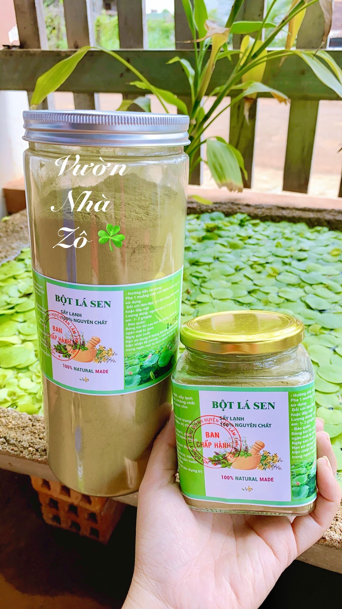 [HCM] Bột lá sen sấy lạnh nguyên chất 150gr 500gr
