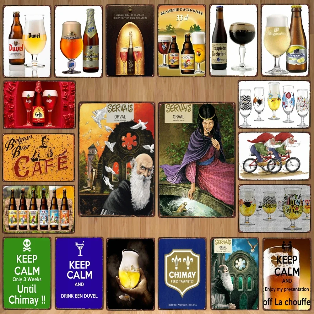 Orval Chimay Bia Bỉ Kim Loại Tín Hiệu Retro Tranh Nghệ Thuật Treo Tường Trang Trí Cho Nhà Bếp Nhà Hàng Nhà Vintage Poster