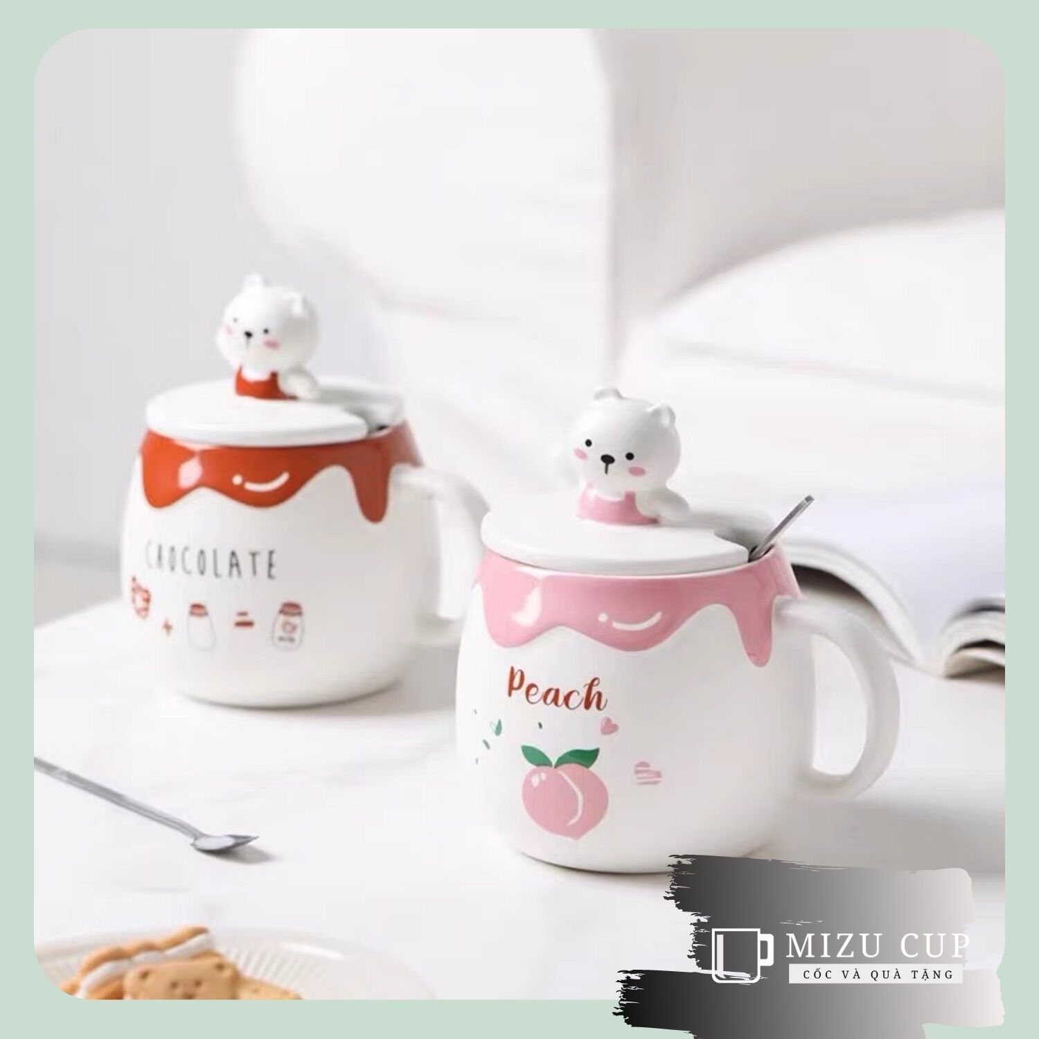 [Mizu Cup] Cốc nắp con gấu dễ thương (27)