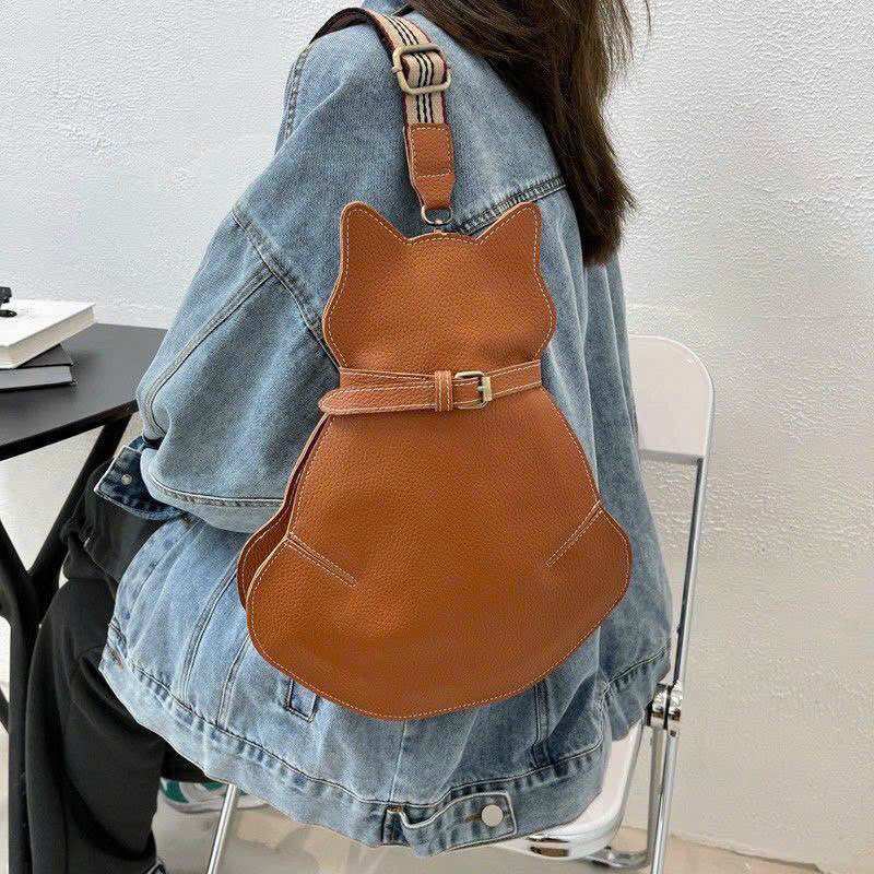 Túi xách nữ túi đeo chéo đeo vai hình mèo mới độc lạ cá tính