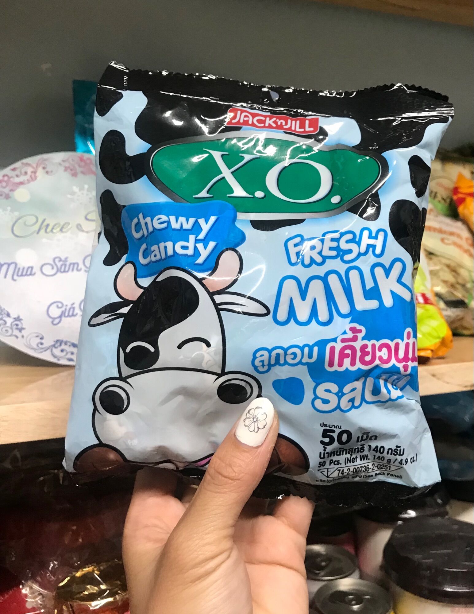 Kẹo sữa bò XO Thái Lan ( 1 Gói 140g 50 Viên)