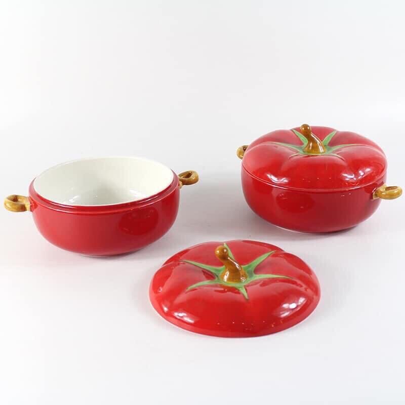 Âu Cà Chua Đựng Thức Ăn Có Nắp Size To