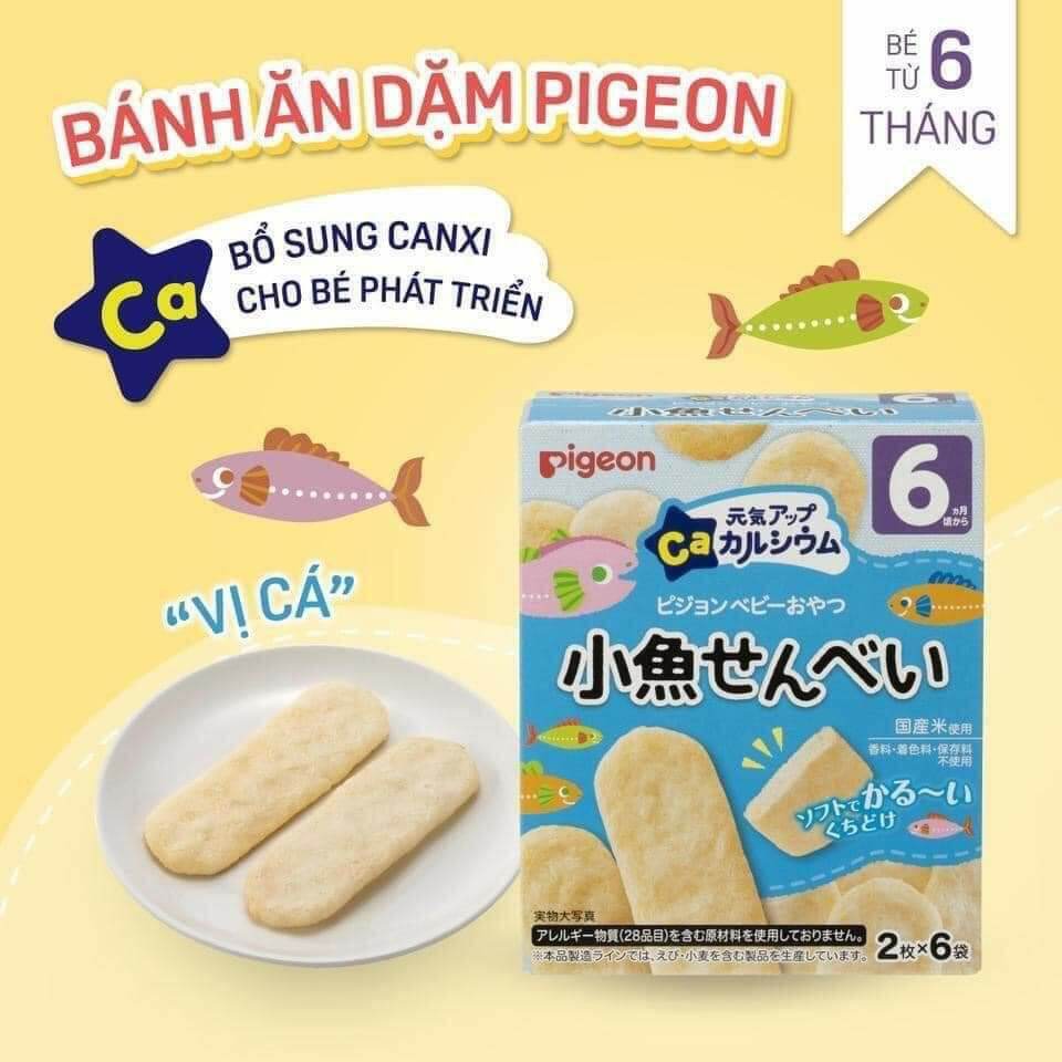 Bánh ăn dặm Pigeon Nhật Bản cho bé từ 6m