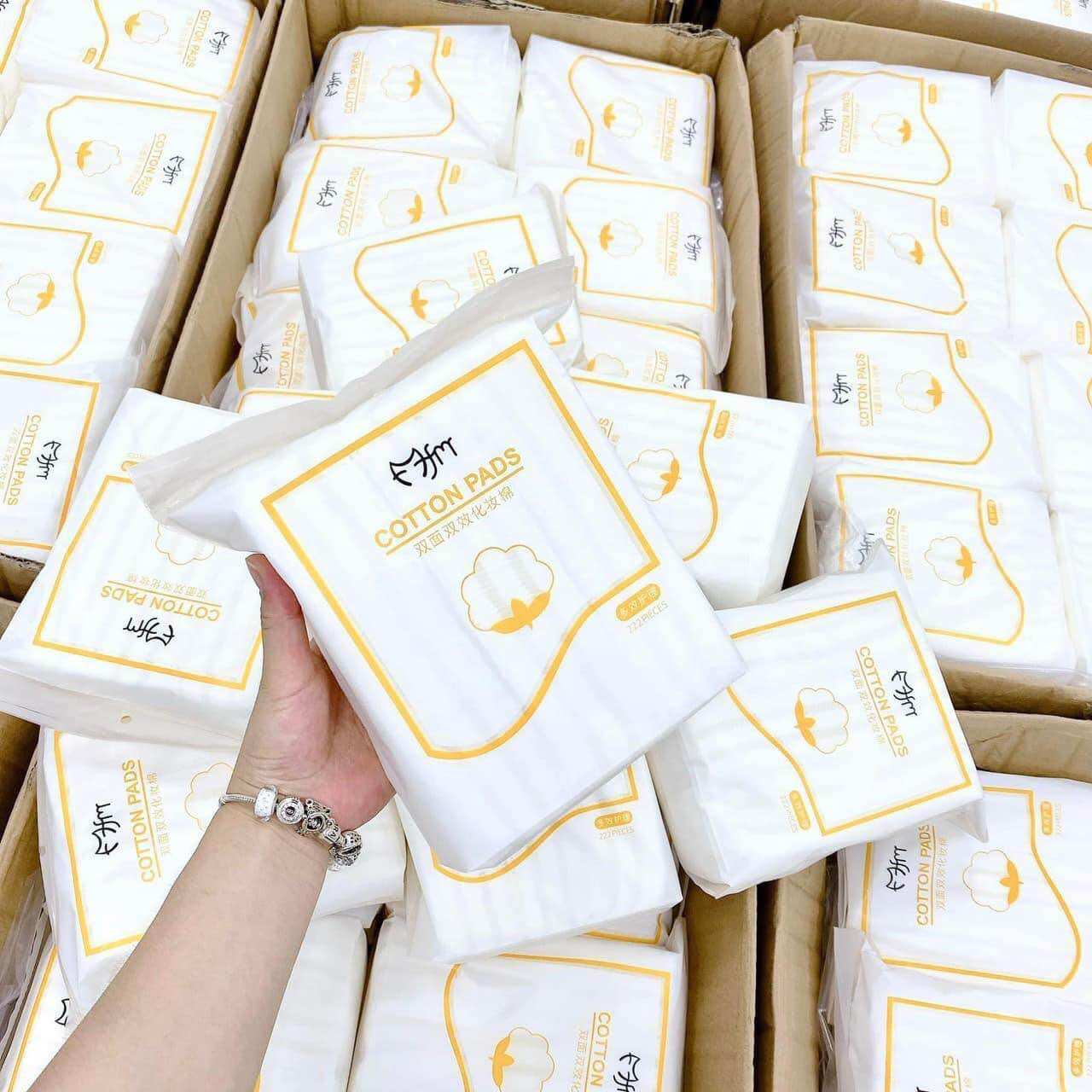 Hoàn tiền 15%- combo 5 bịch bông tẩy trang cotton pads 222 miếng cotton pads