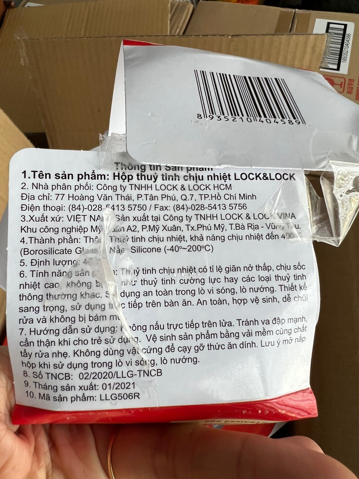 Hộp thuỷ tinh Lock n Lock 460ml tròn