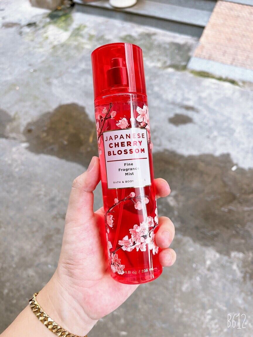 [ CHIẾT 10-30-50ML ] Xịt thơm body mist JP CHERRY BLOOMS, body mist Bath & Body Works, mùi anh đào ngọt ngào, nhẹ nhàng