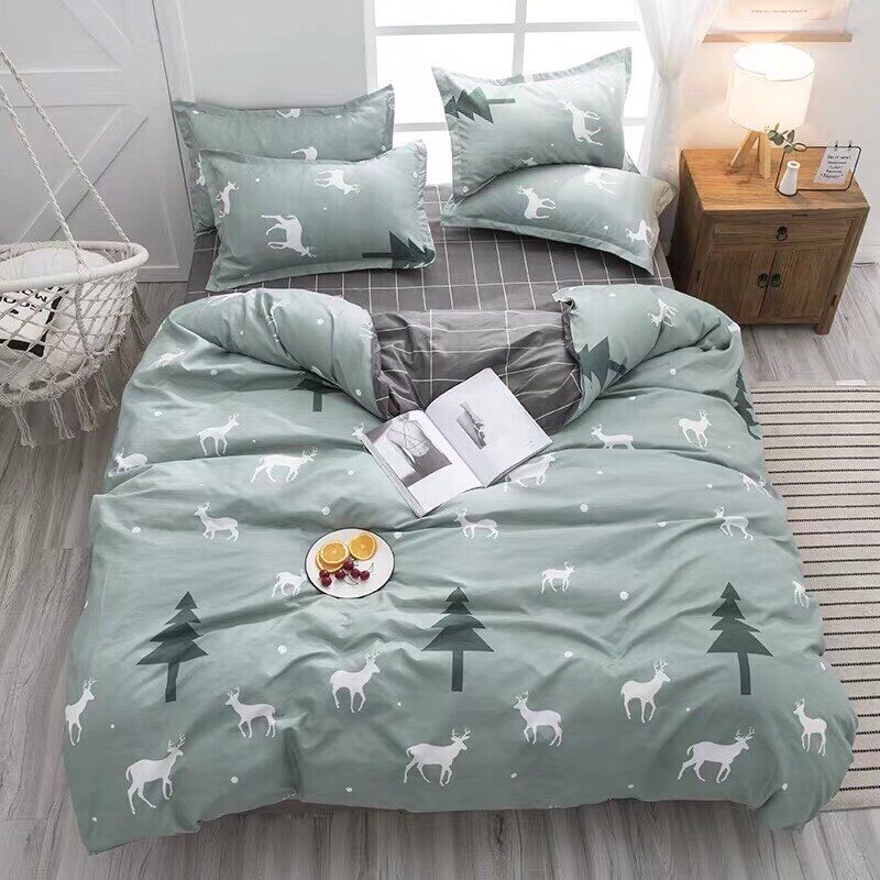 Bộ Ga gối 3 món Cotton poly bốn mùa đủ size