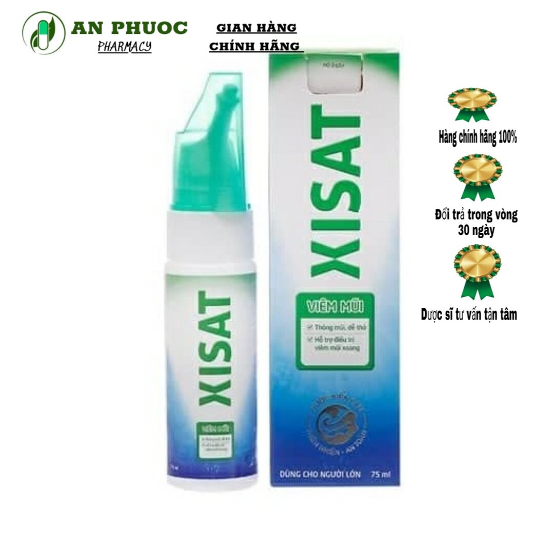 Xịt Xisat Xanh Lá Viêm Mũi chai 75ml