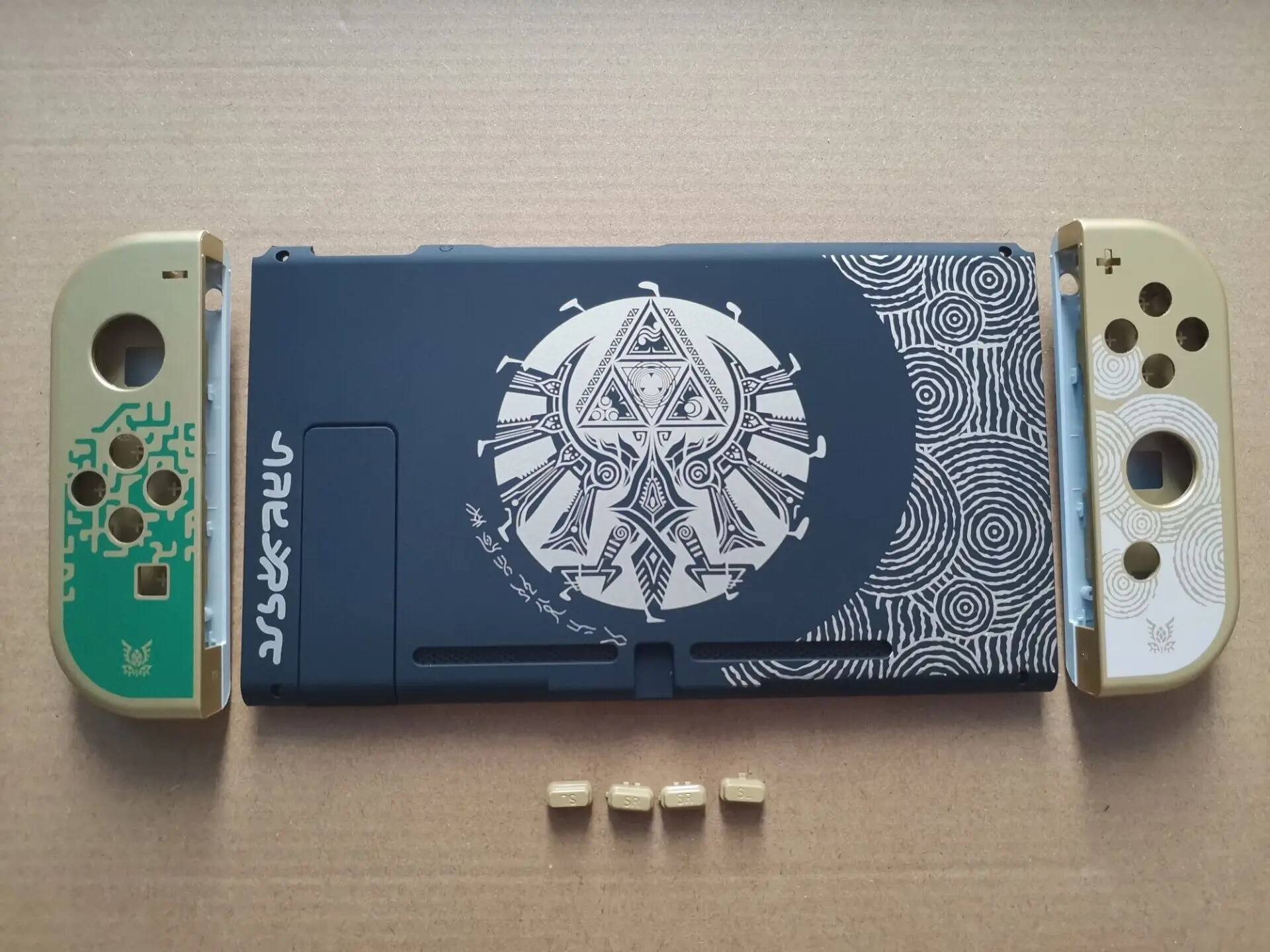 Limited Tears of the Kingdom Back Replacement Case for Switch Console , Full Housing Shell Cover for Joy Con Controllers