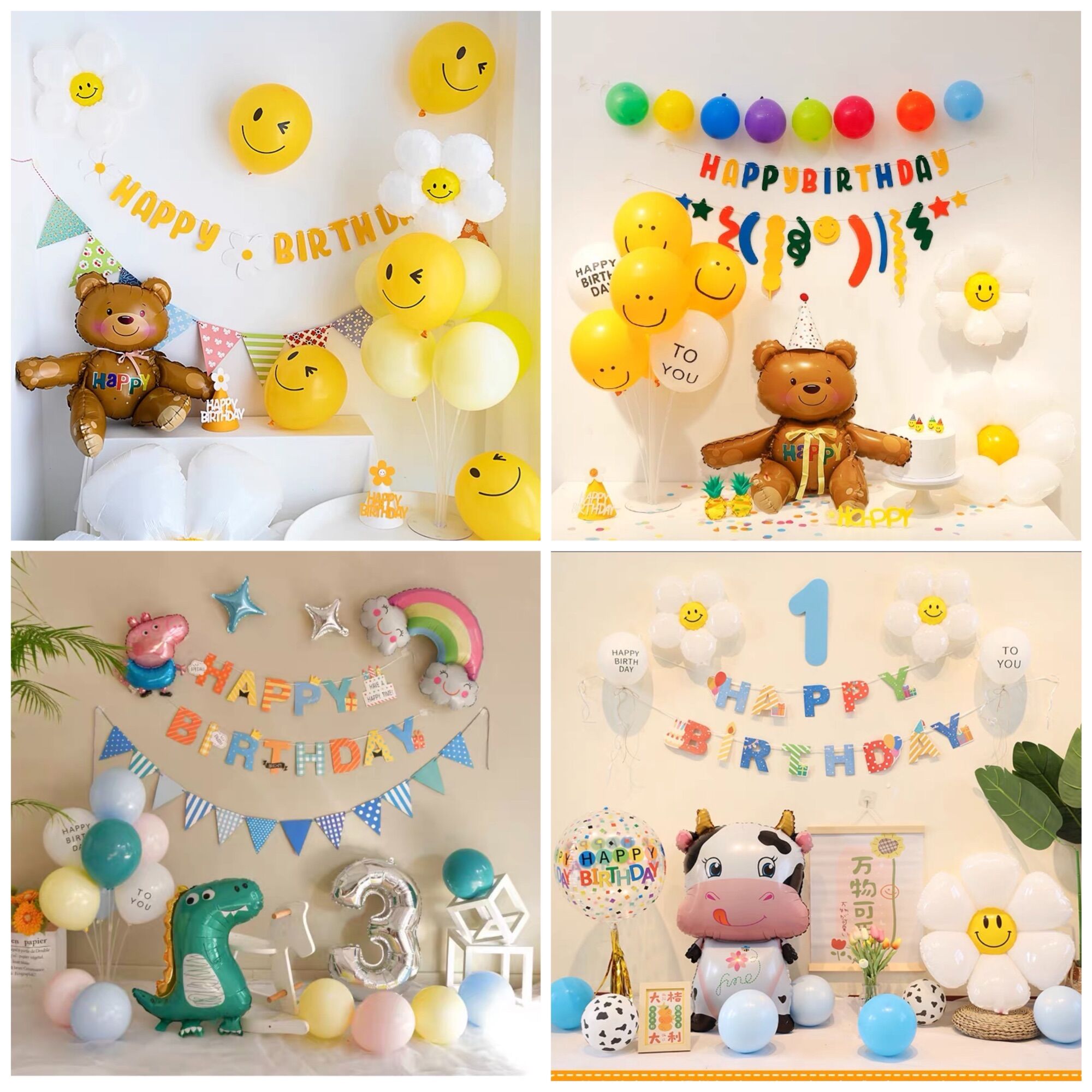 Set trang trí sinh nhật bé trai, bé gái