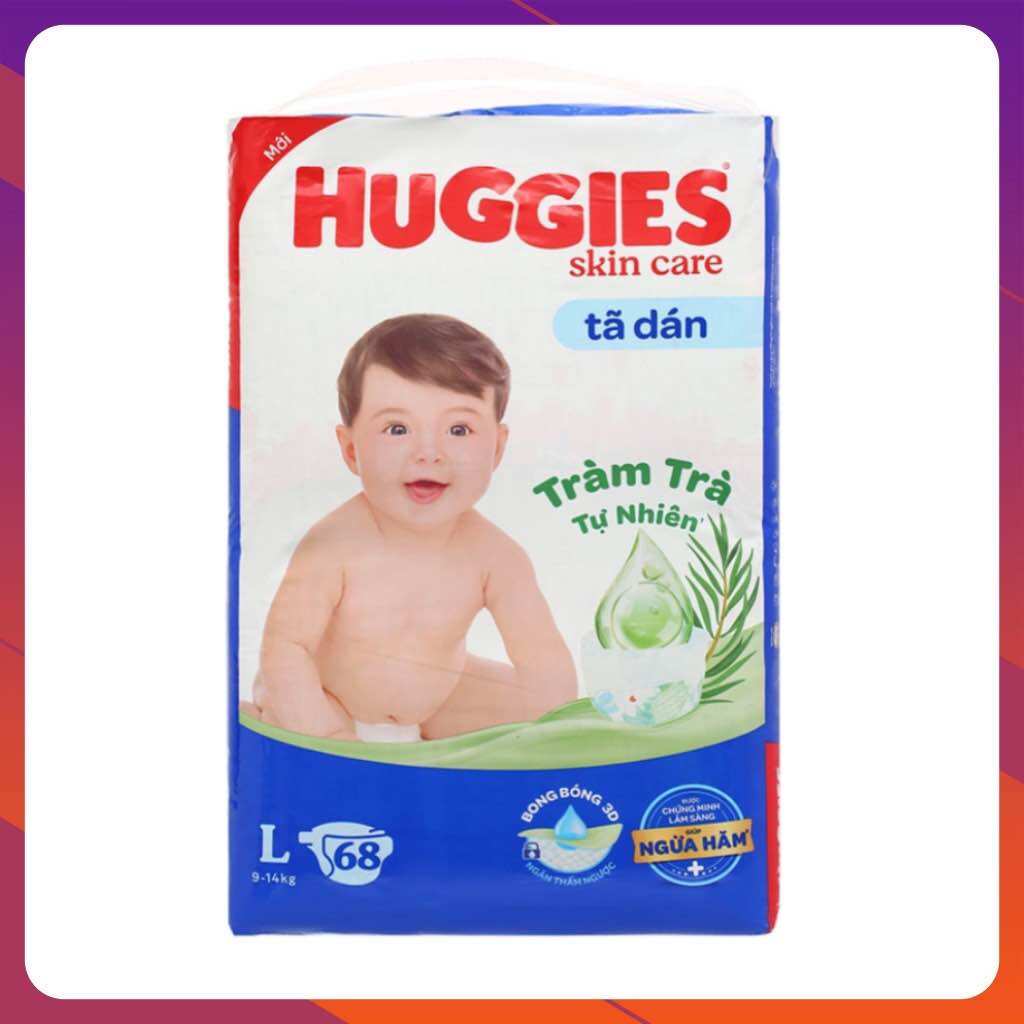 Tã/Bỉm Dán Huggies tràm trà M76 S80 L68 - M76+3 S80+2 L68