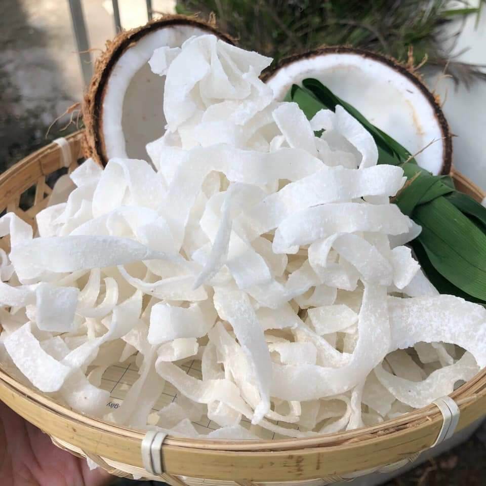 Mứt dừa dây sấy dẻo ít ngọt 500g (Mứt dừa dây truyền thống)