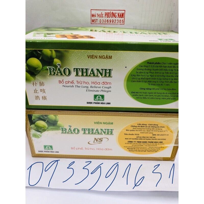 Kẹo ngậm Bảo thanh-vĩ 5viên