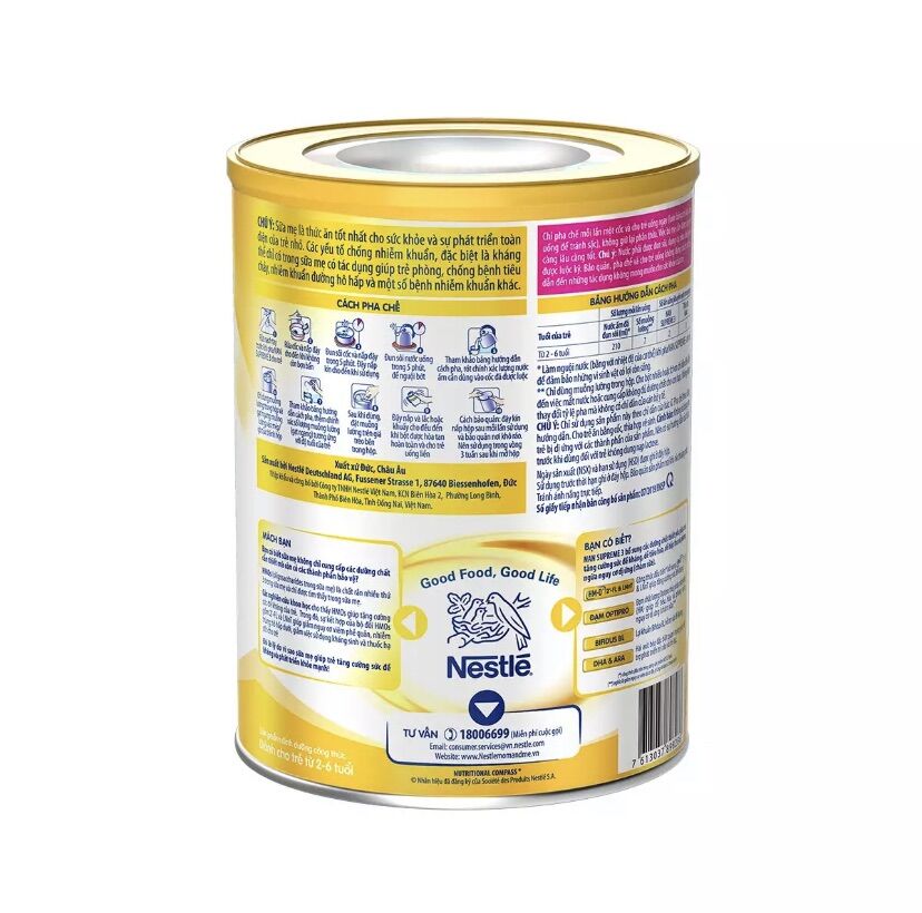 Sữa bột Nan Supreme 3 hàng xách tay Úc 800g