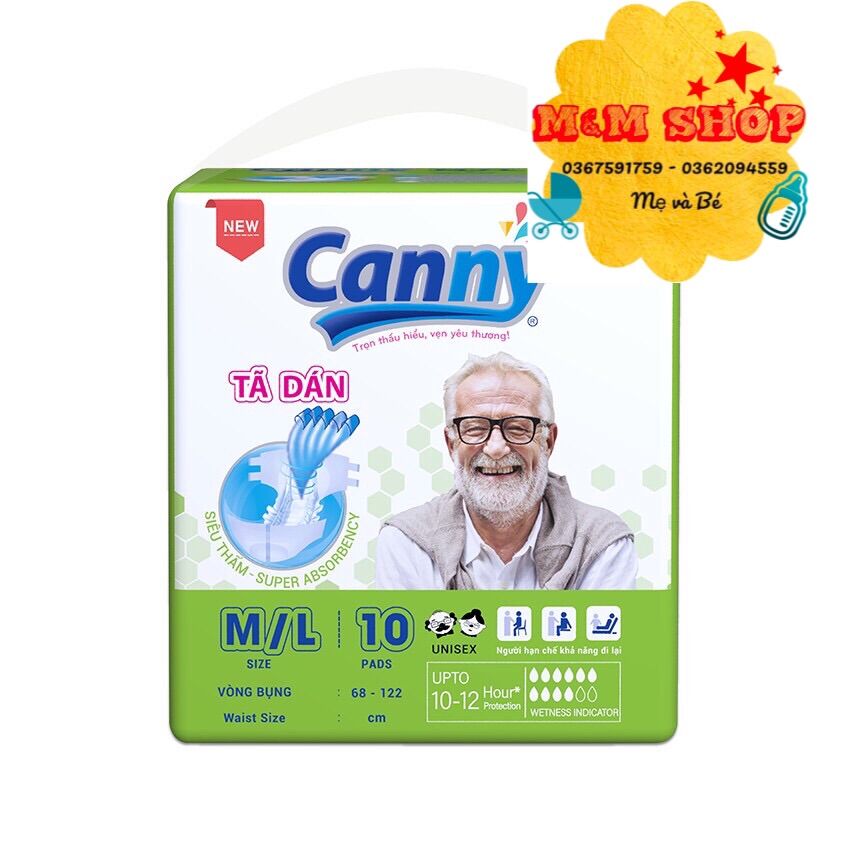 Tã bỉm dán người lớn Canny M/L 10 miếng